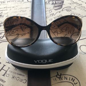 Vogue Eyewear Tortoise Sunglasses with Gold Accent